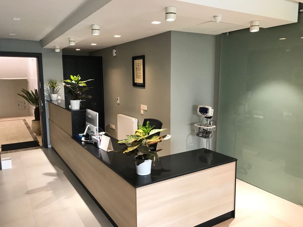 Comptoir d'accueil du cabinet